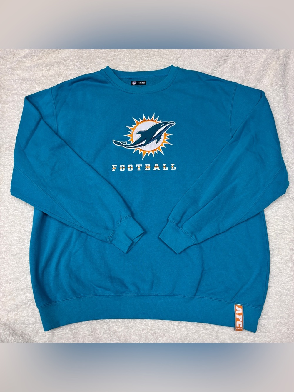 Miami Dolphins NFL Long Sleeve Crew Sweatshirt Men XL AFC East Embroidered Logo